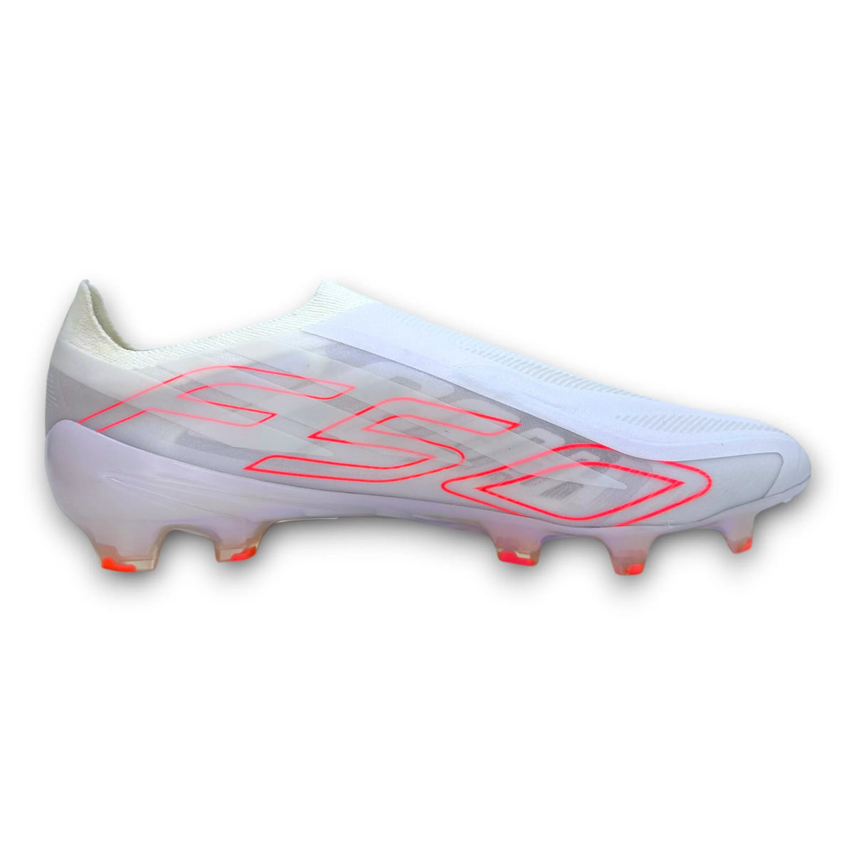 F50 Hyperfast Elite FG Laceless - Ftwr White / Orange