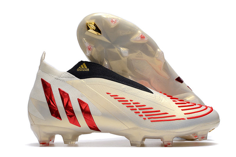 Predator Edge Geometric+ Elite FG - Beige / Rouge
