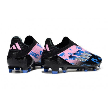 F50 Elite FG Laceless - Noir / Rose / Bleu