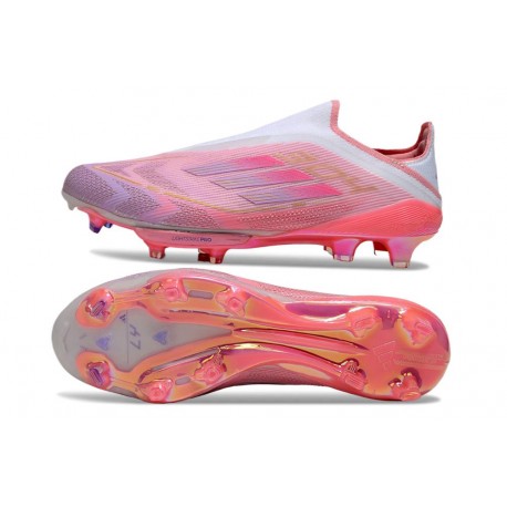 F50+ Elite FG Laceless Lamine Yamal 304 Edition Limitée - Rose / Blanc