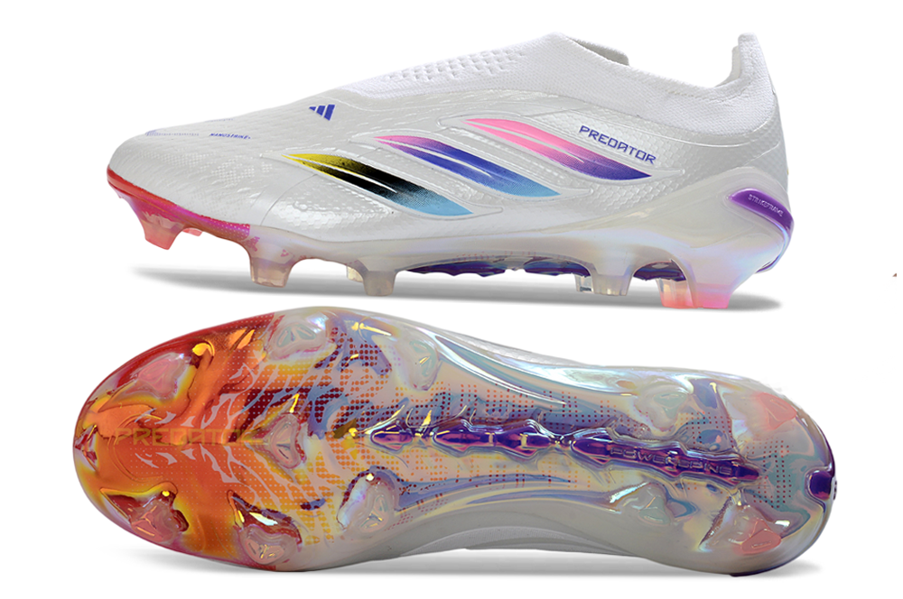 Predator 26 Laceless FG Elite - Blanc / Beige / Multicolore