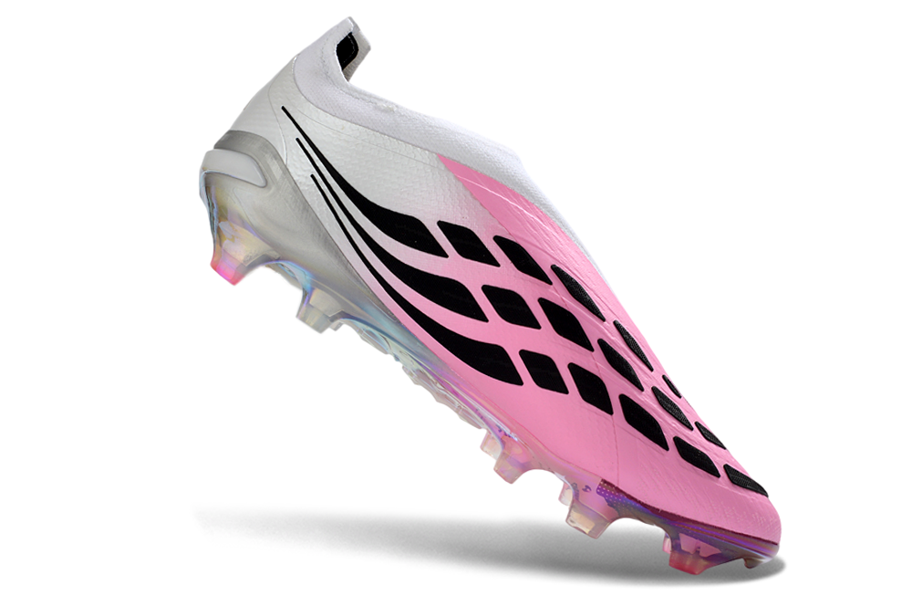 Predator 26 Laceless FG Elite - Blanc / Noir / Rose
