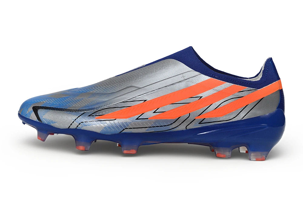 F50 Hyperfast FG Elite Laceless - Bleu / Argenté / Orange