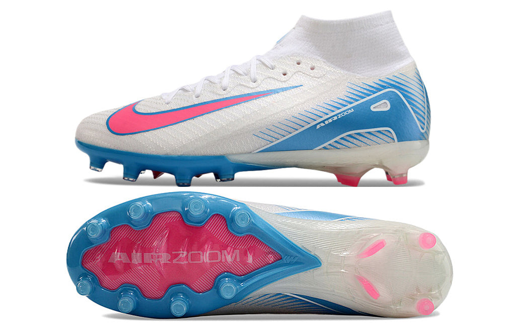 Mercurial Vapor 16 Air Zoom Elite AG - Bleu / Blanc / Rose