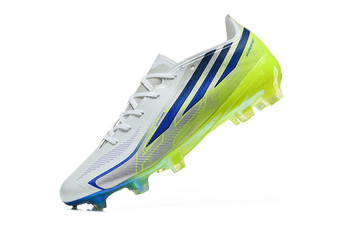 F50 Hyperfast FG Elite Laceless - Bleu / Blanc / Jaune fluo