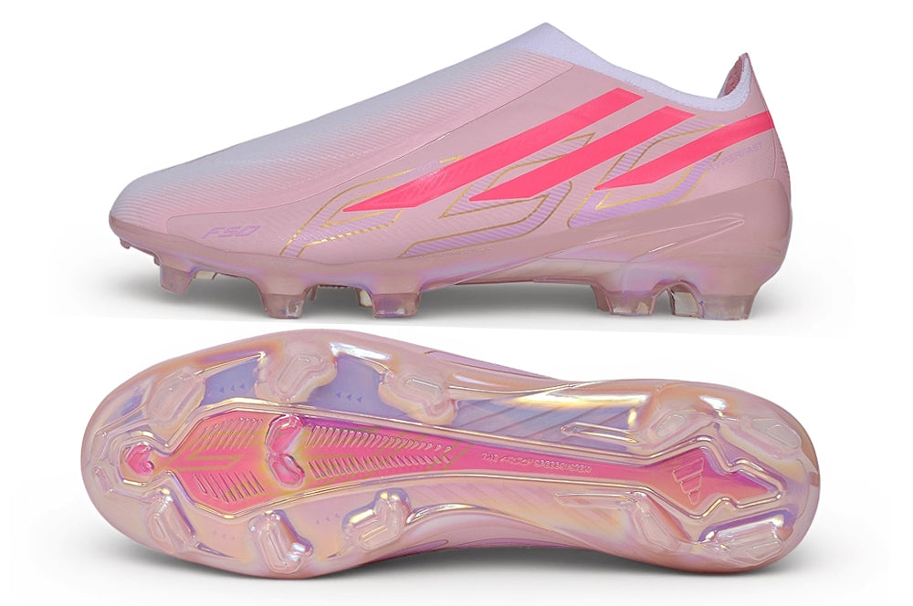 F50 Hyperfast Laceless FG Elite - Blanc / Rose
