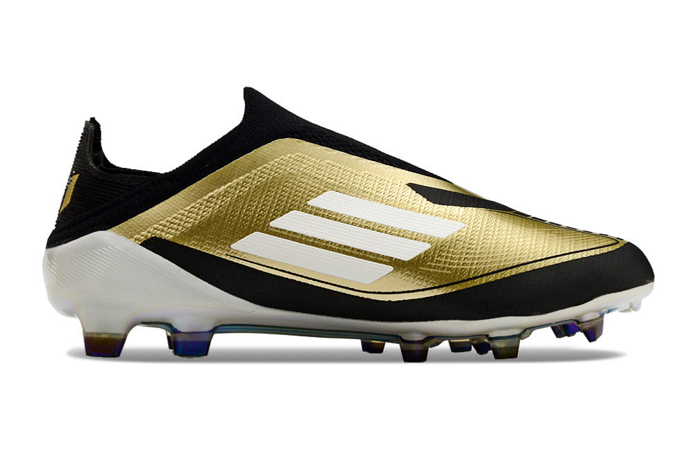 F50 Elite FG Laceless X Léo Messi - Noir / Blanc / Or