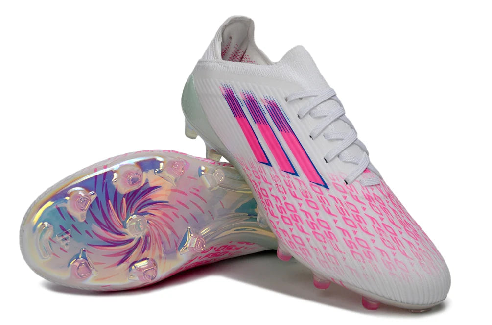 F50 Elite FG Laceless - Blanc / Rose