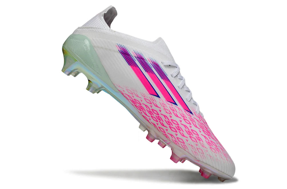 F50 Elite FG Laceless - Blanc / Rose