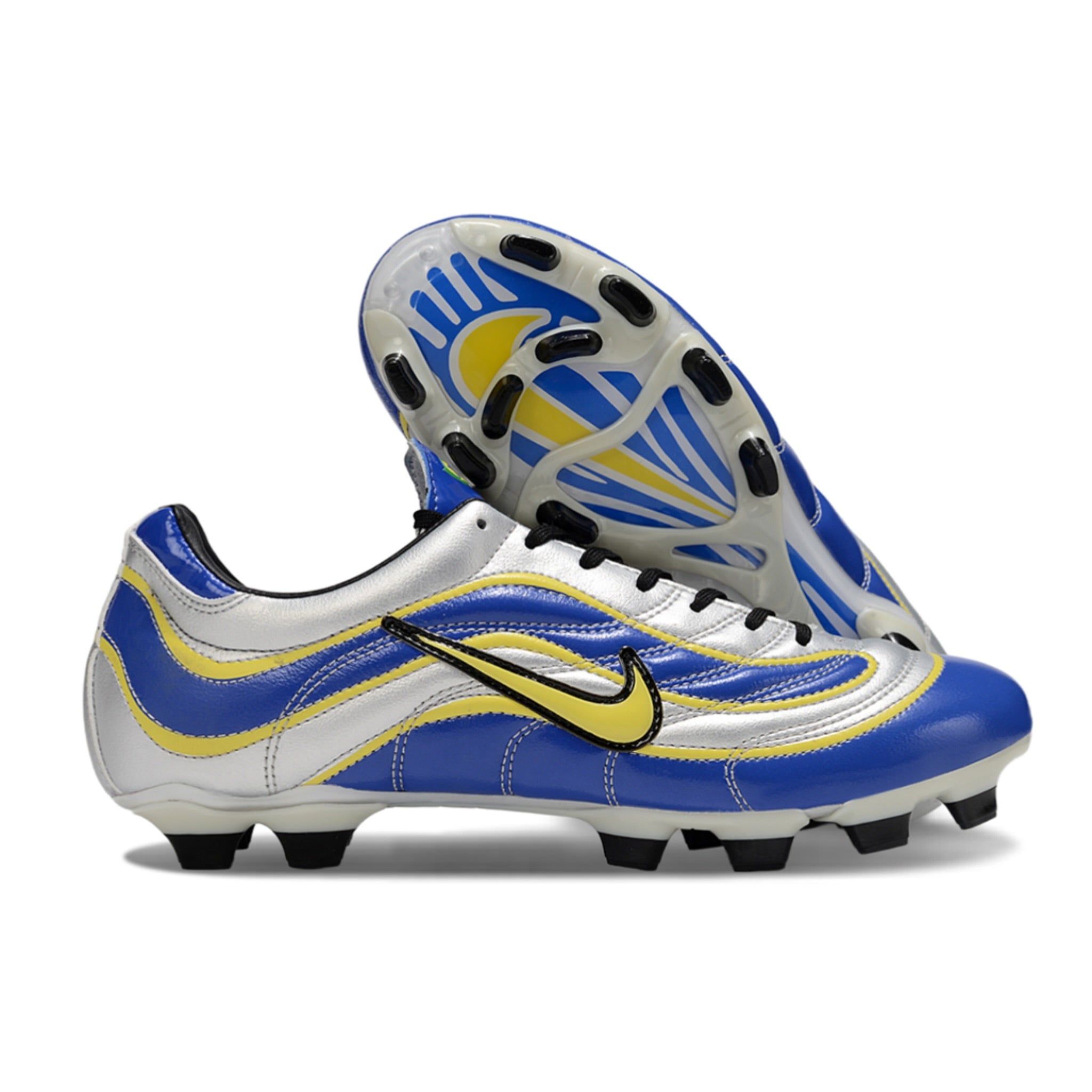 Mercurial Vapor 1 Elite FG R9 Boot - Argent / Bleu / Jaune